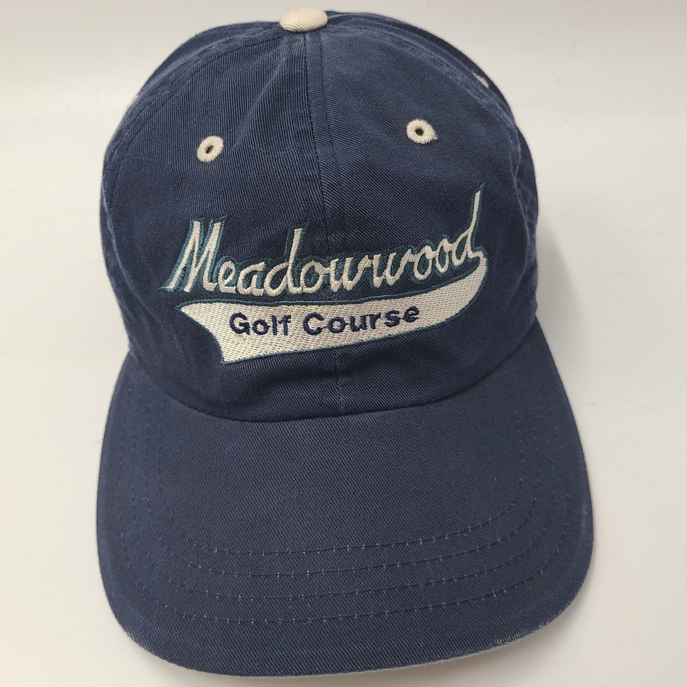 Meadowwood Golf Course Hat Adjustable Imperial Blue White Spokane Washington Men